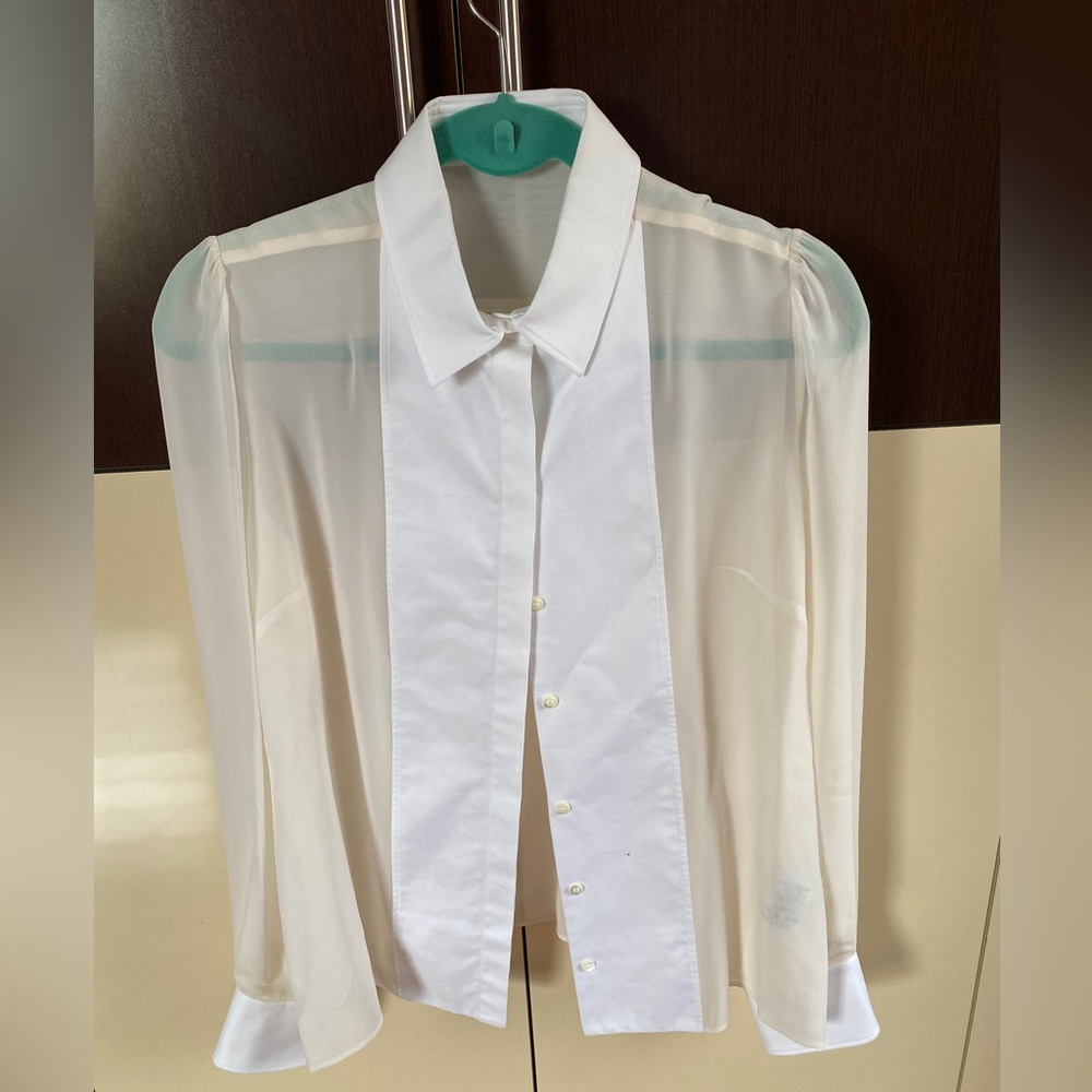 Dolce & Gabbana Sheer White Button Up